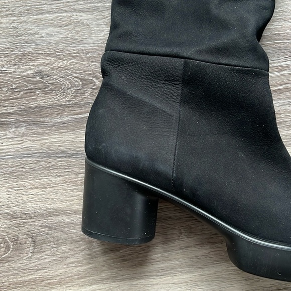 ECCO Shape Sculpted Motion 35 Slouch Knee High Boots in Black Nubuck - Picture 4 of 7